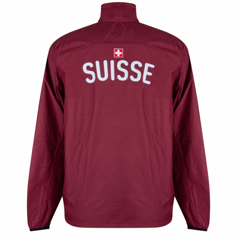 Switzerland Pre-Match Woven Jacket - Red 2024-2025