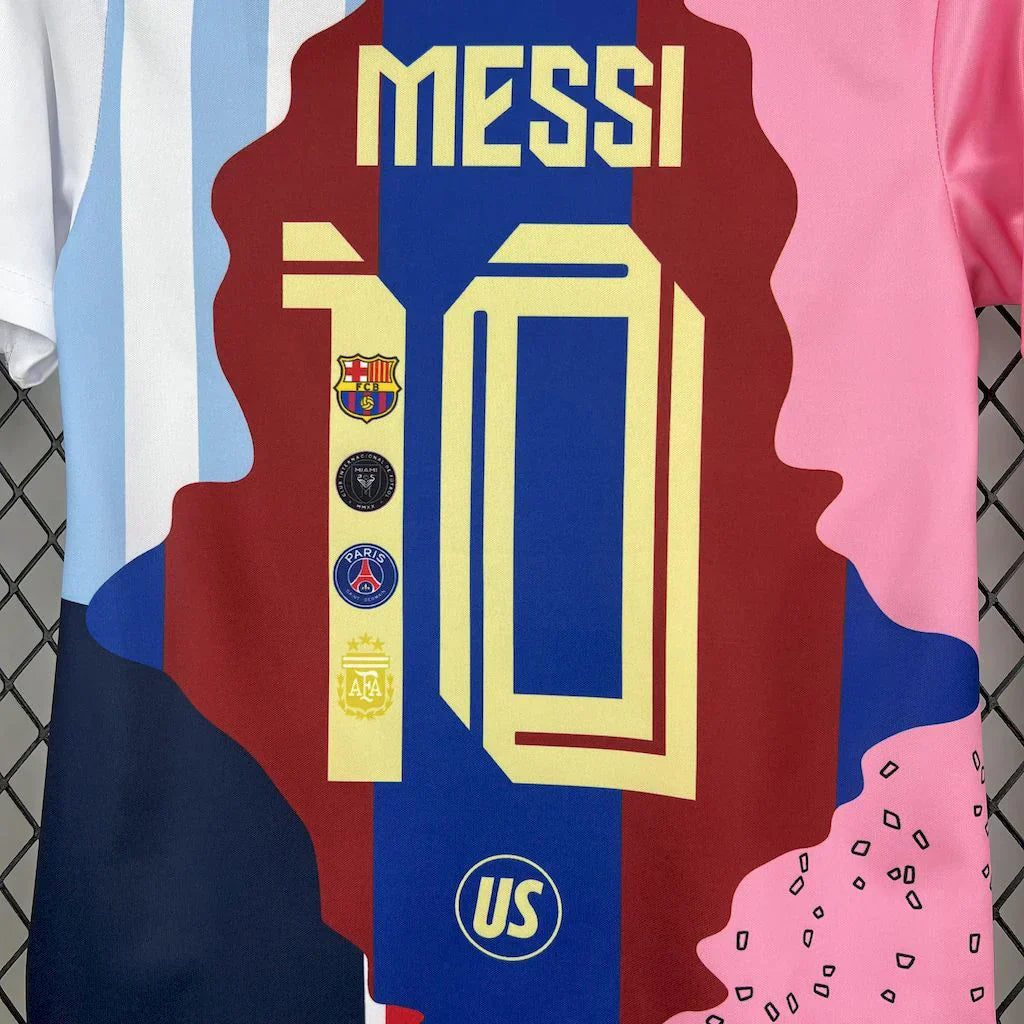 Kit enfant maillot mix club Lionel Messi