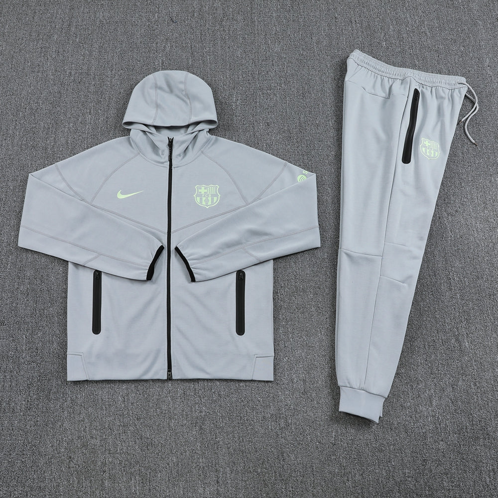 Barcelona Grey Hoodie Jacket Suit 2025