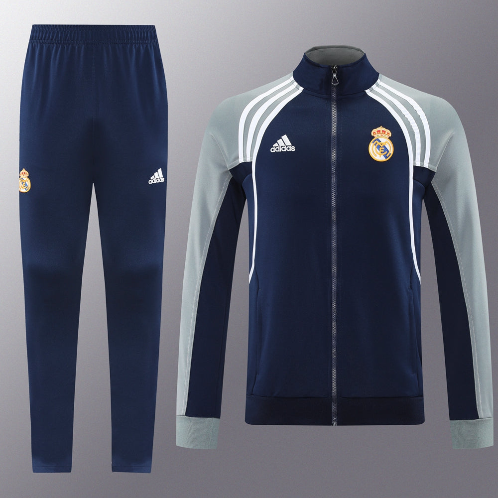 Real Madrid Pre Match Navy-Grey Jacket Suit