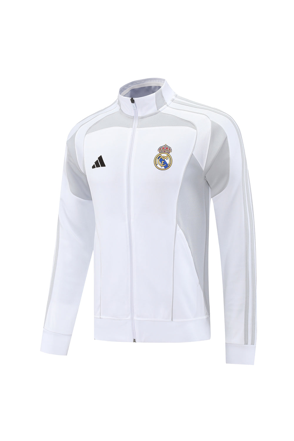 Real Madrid Pre Match White-Grey Jacket Suit