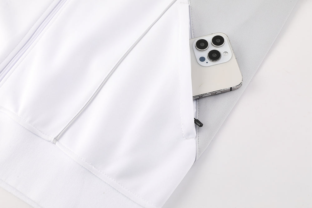 Real Madrid Pre Match White-Grey Jacket Suit
