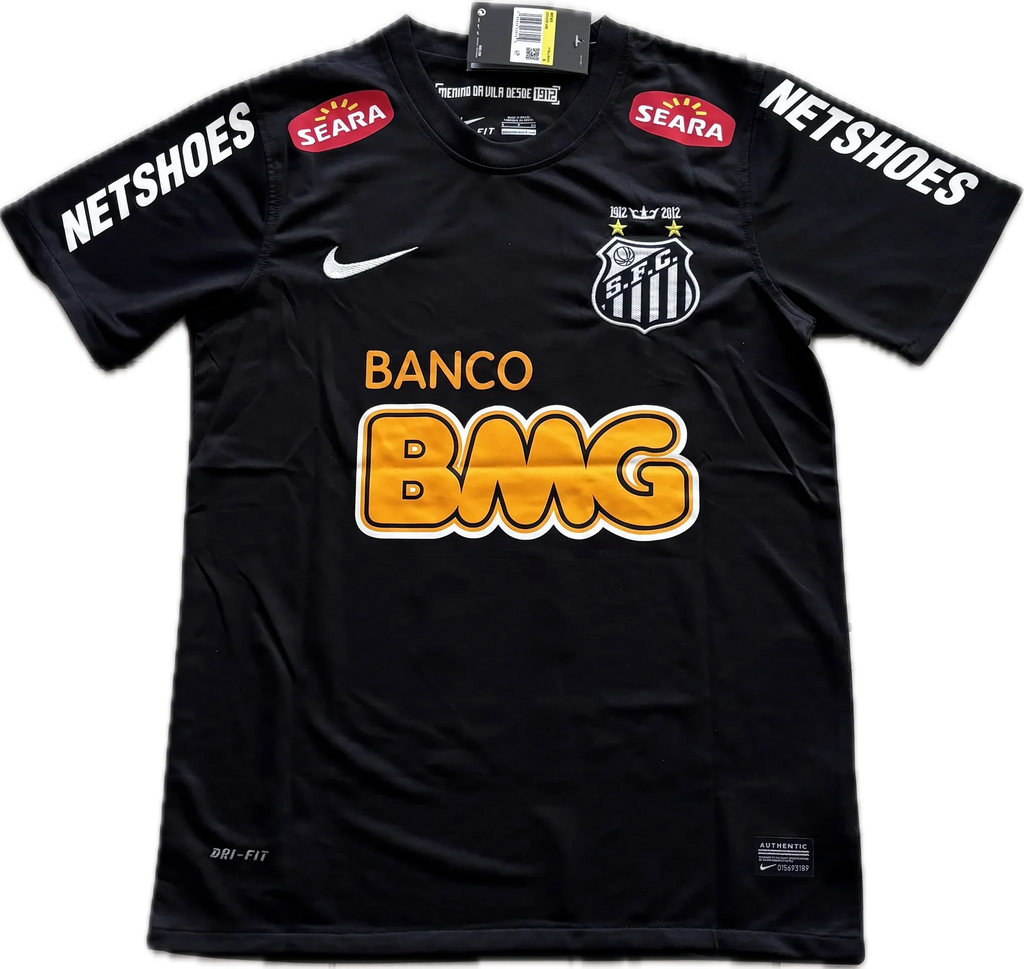 Maillot Classique Santos Extérieur Noir Neymar Jr 11 2011/12