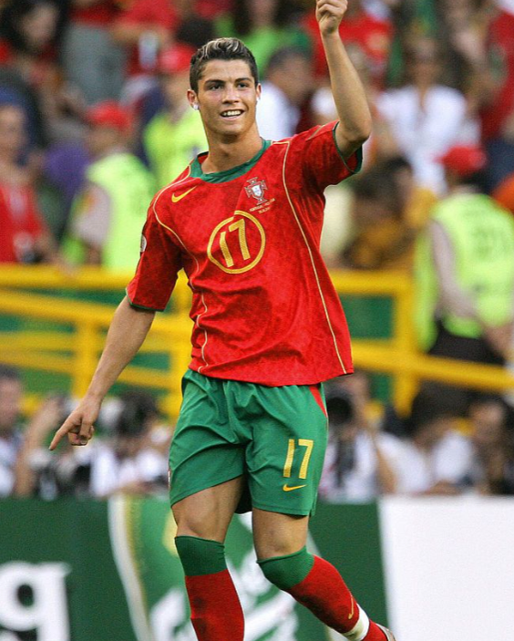 Portugal classic Home 2004 With RONALDO 17 Kids KIT
