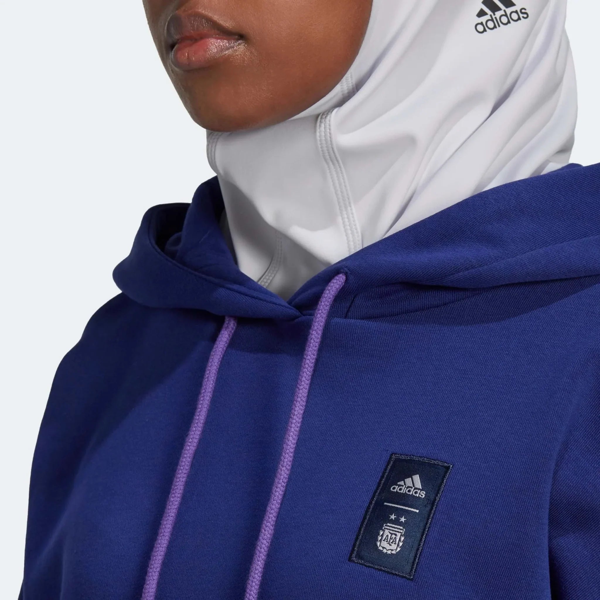 Argentina 2022-23 Women's 3 Stripe Hoody Legacy Indigo