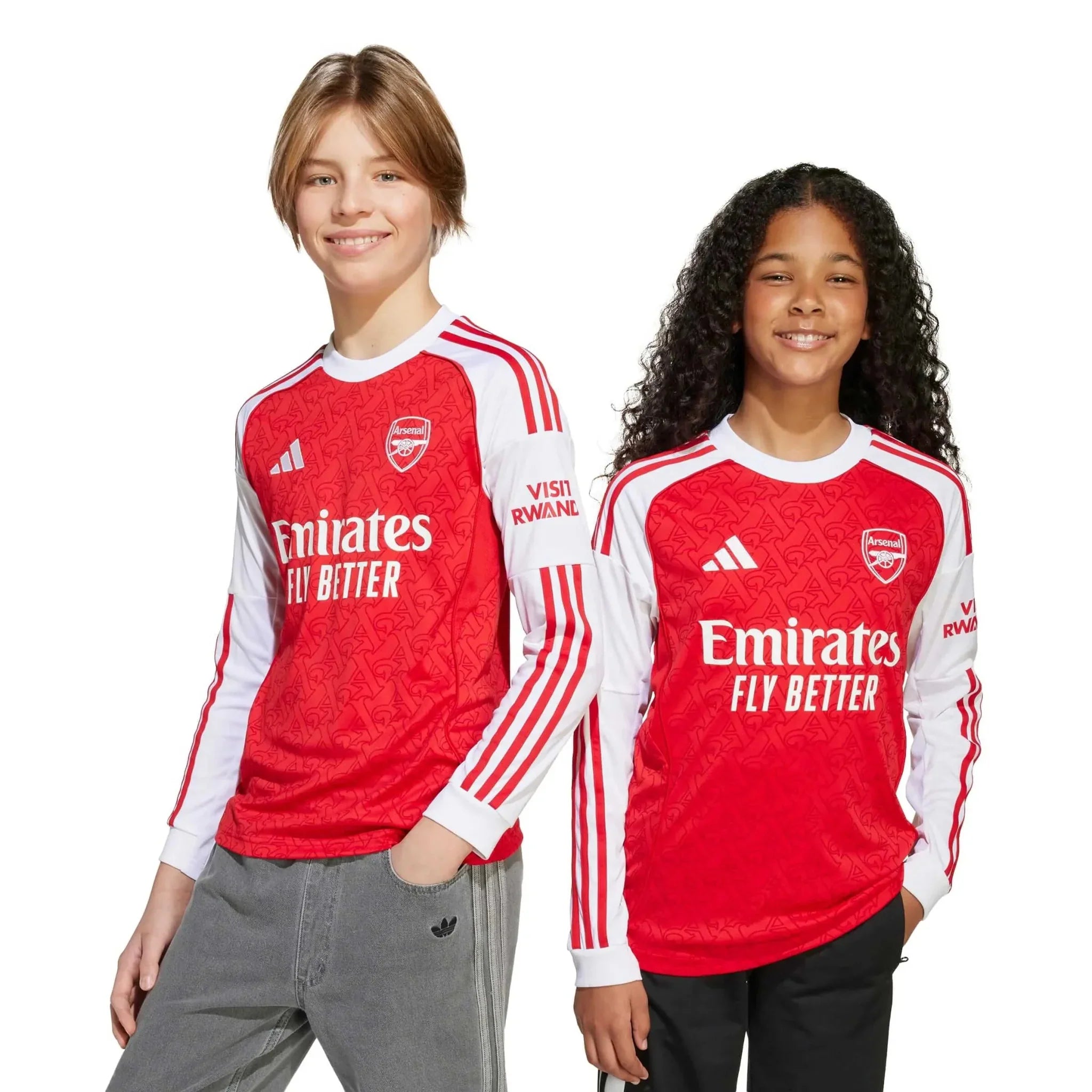 Arsenal 2025-26 Youth Stadium Home Long-Sleeve Soccer Jersey