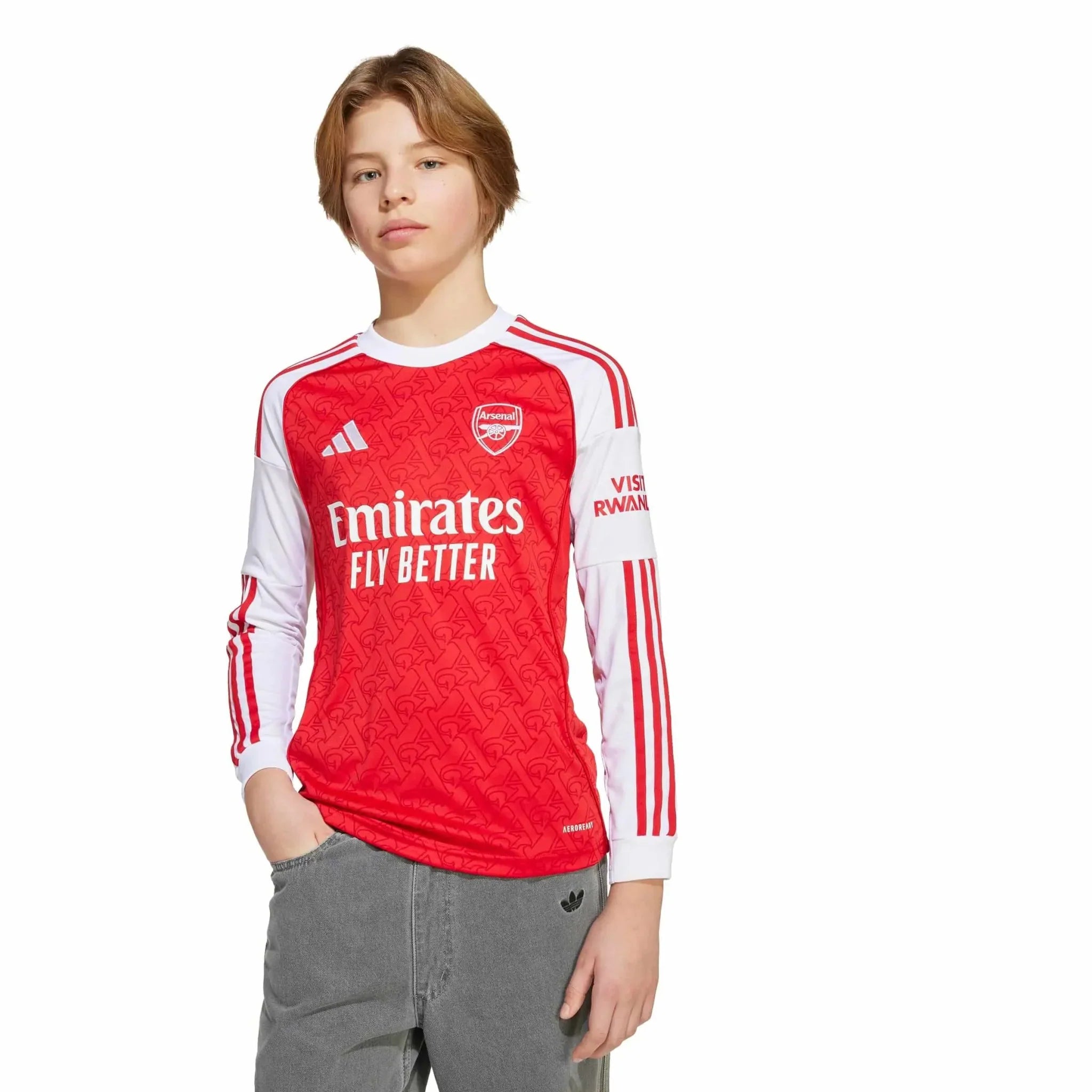 Arsenal 2025-26 Youth Stadium Home Long-Sleeve Soccer Jersey