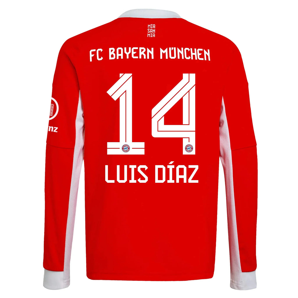 Bayern Munich 2025-26 Men's Stadium Home Long-Sleeve Soccer Jersey