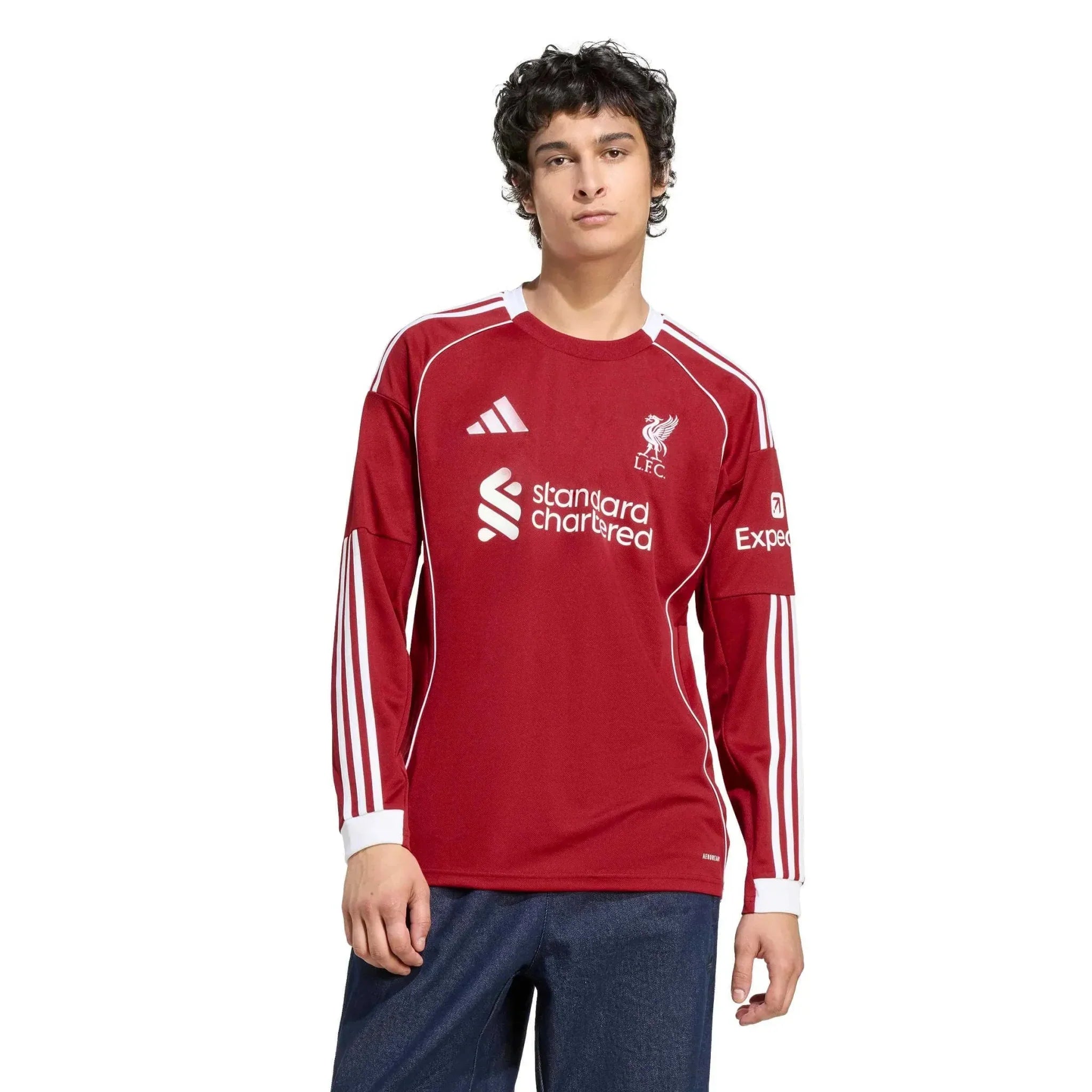 Liverpool 2025-26 Men's Stadium Home Long-Sleeve Soccer Jersey