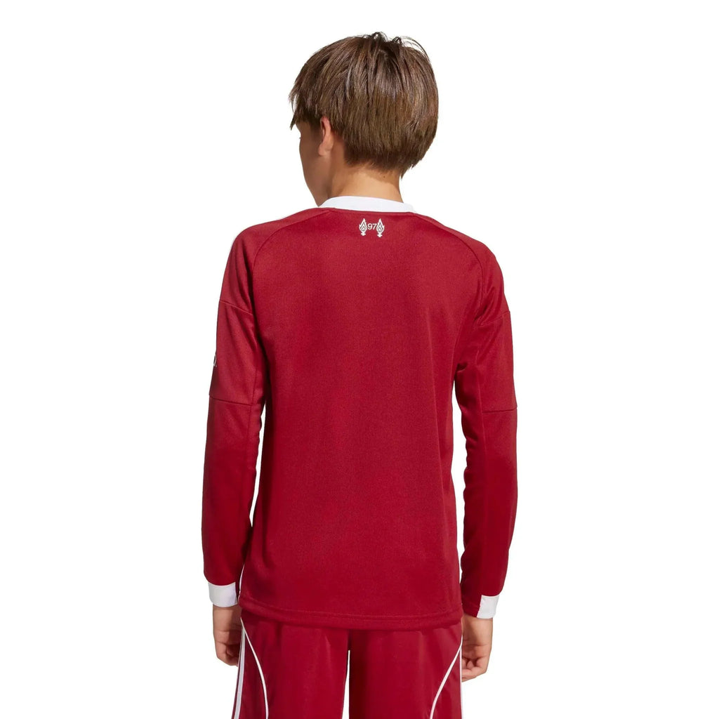 Liverpool 2025-26 Youth Stadium Home Long-Sleeve Soccer Jersey