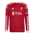 Liverpool 2025-26 Youth Stadium Home Long-Sleeve Soccer Jersey