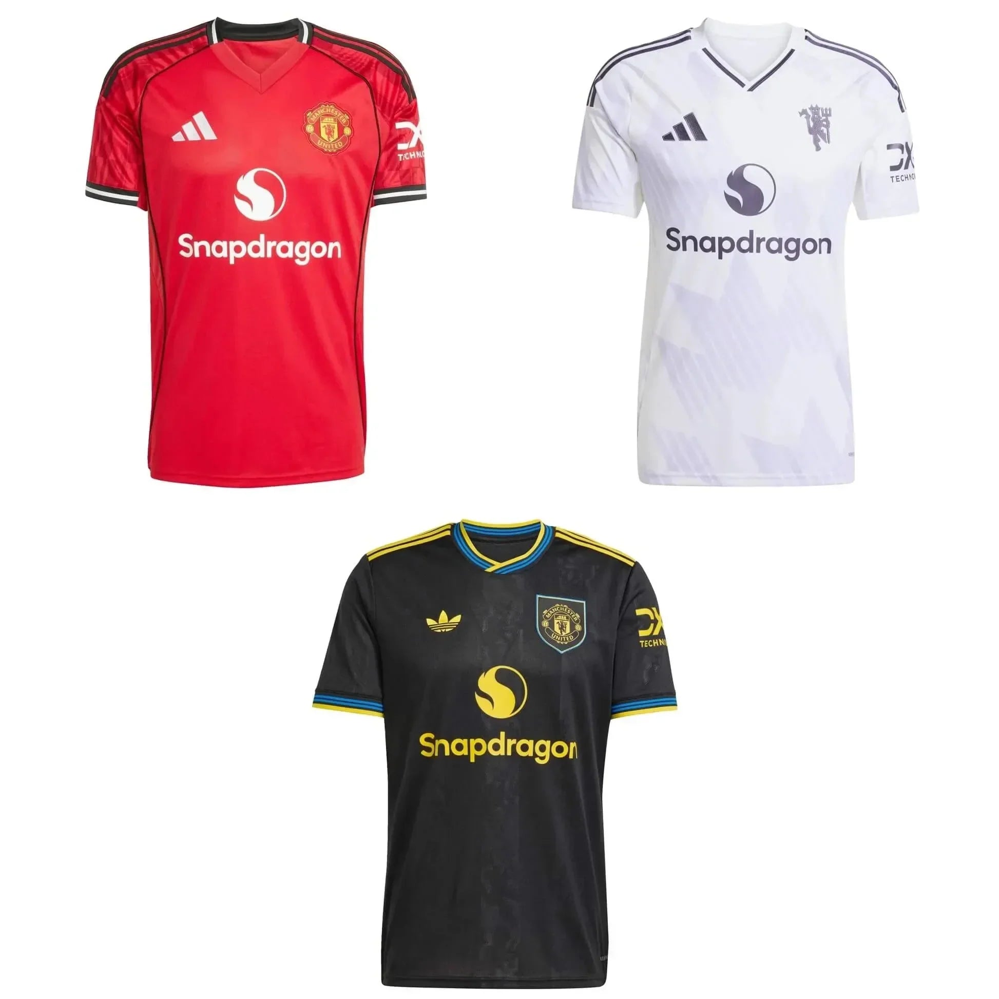 Manchester United 2025-26 Men's Home/Away/Third Jersey Bundle