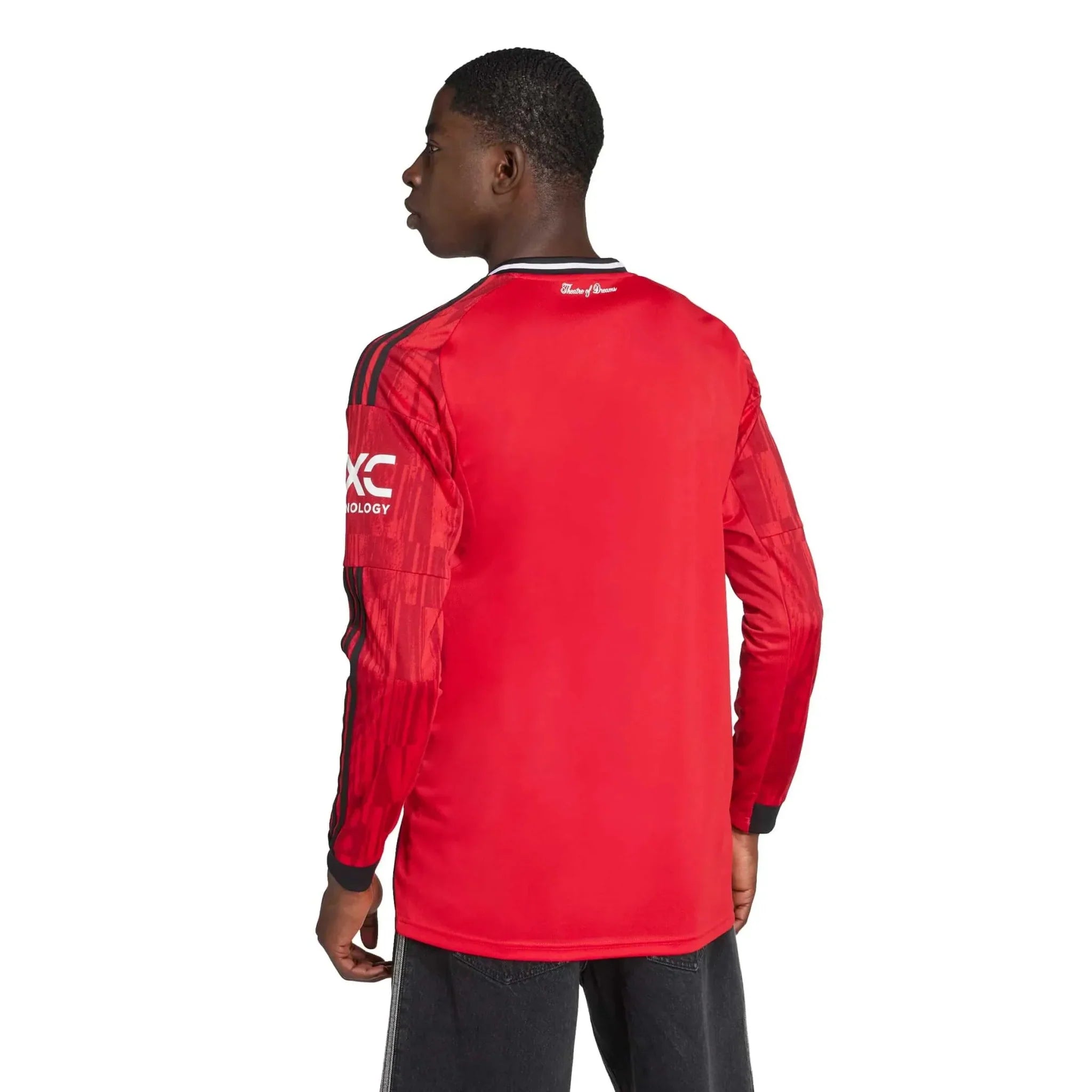 Manchester United 2025-26 Men's Stadium Home Long-Sleeve Soccer Jersey