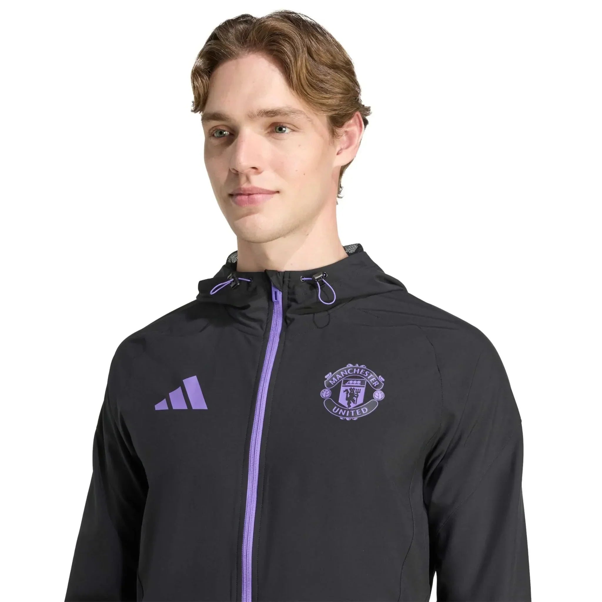 Manchester United 2025-26 Men's Tiro 25 Competition Vis Tech Travel Jacket