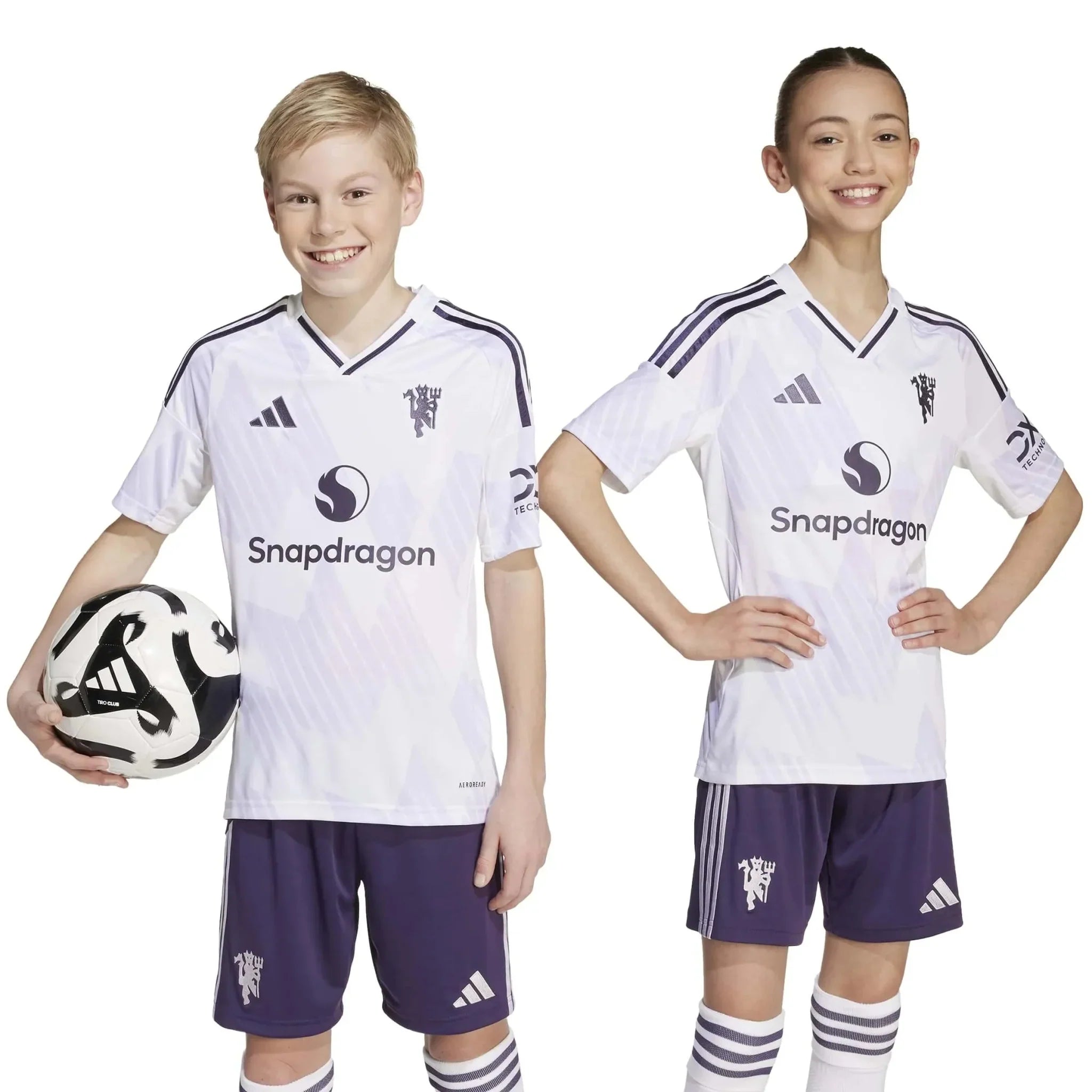Manchester United 2025-26 Youth Stadium Away Soccer Jersey