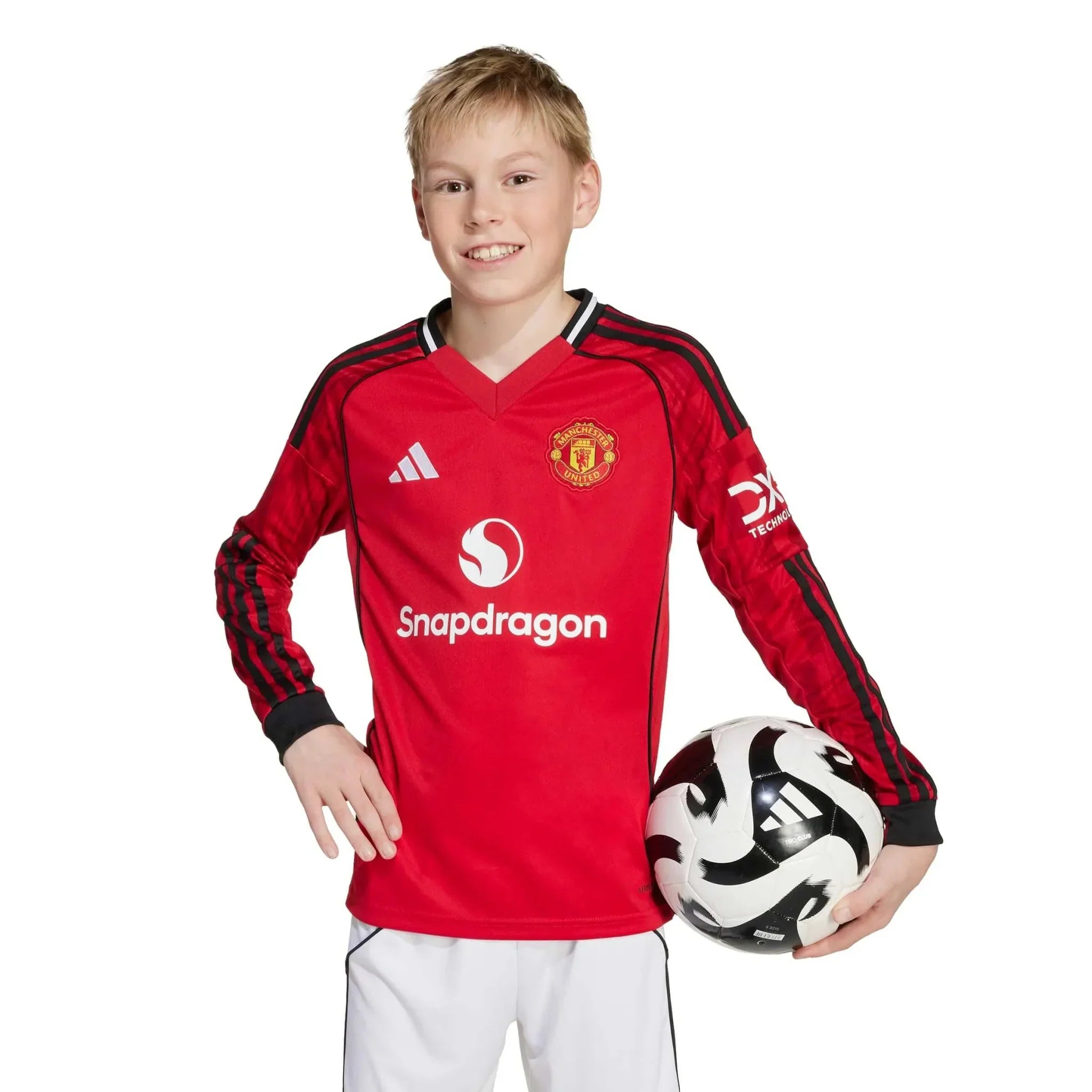 Maillot de football à manches longues domicile Manchester United 2025-26 Youth Stadium