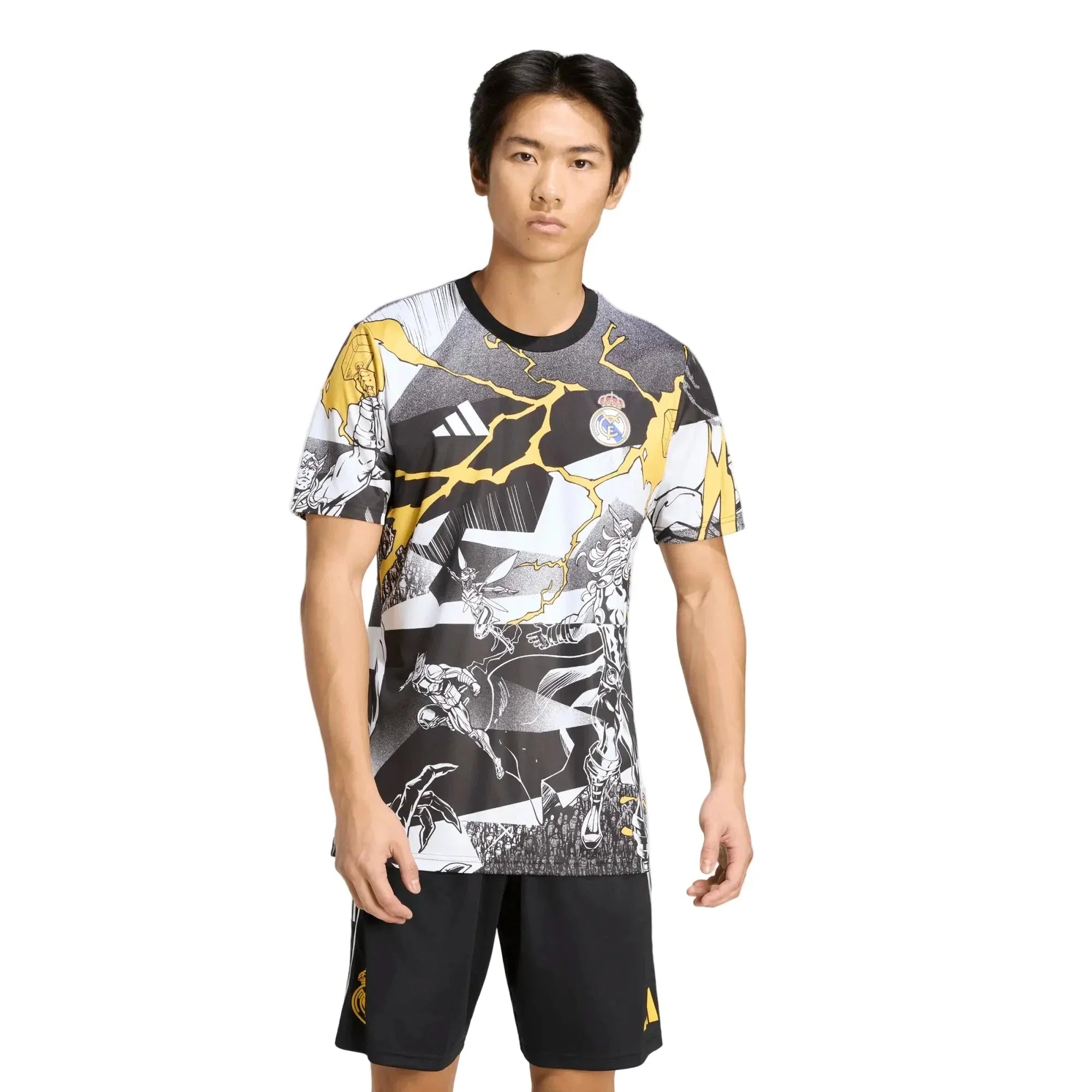 Real Madrid 2025-26 Men's Avengers Pre-Match Soccer Jersey