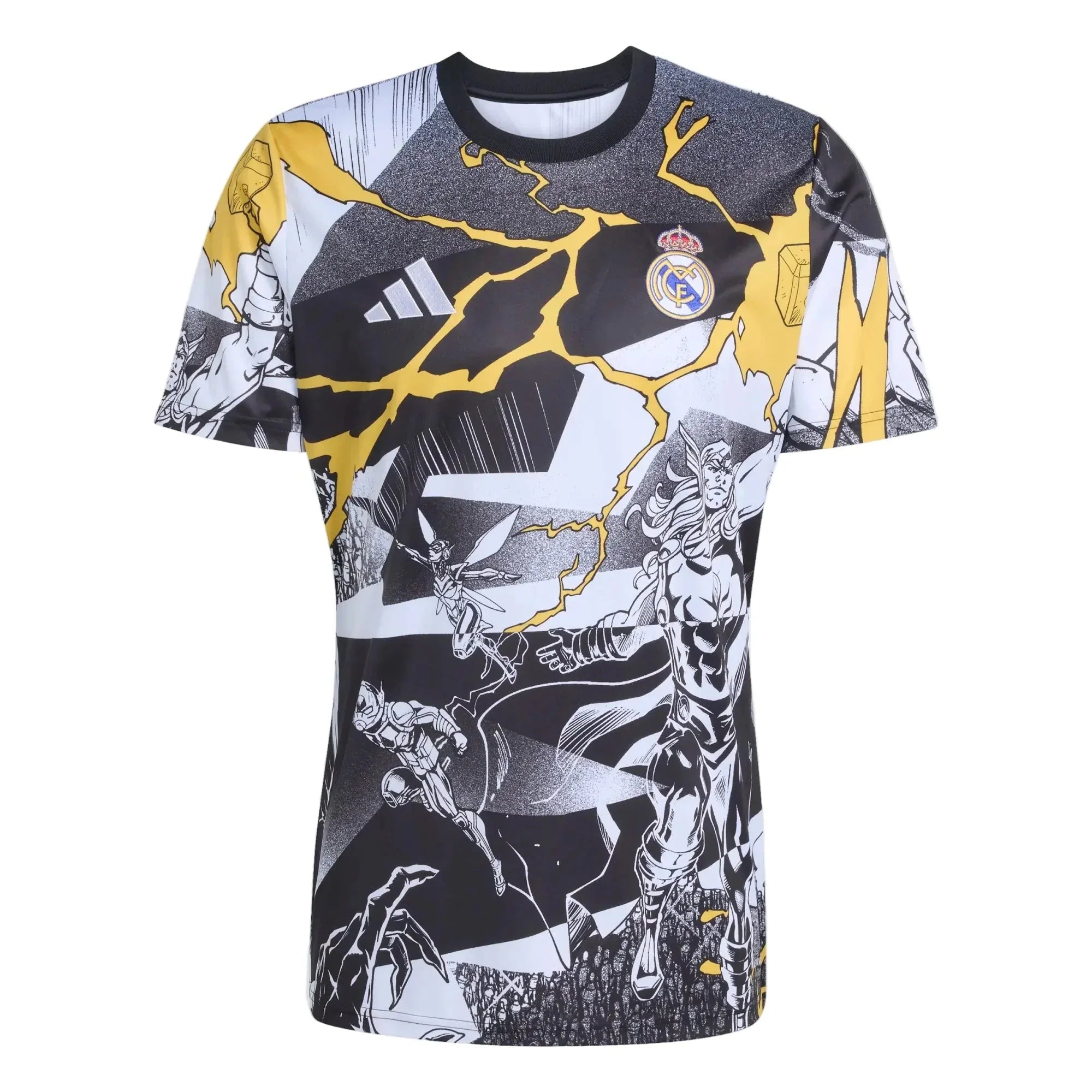 Real Madrid 2025-26 Men's Avengers Pre-Match Soccer Jersey