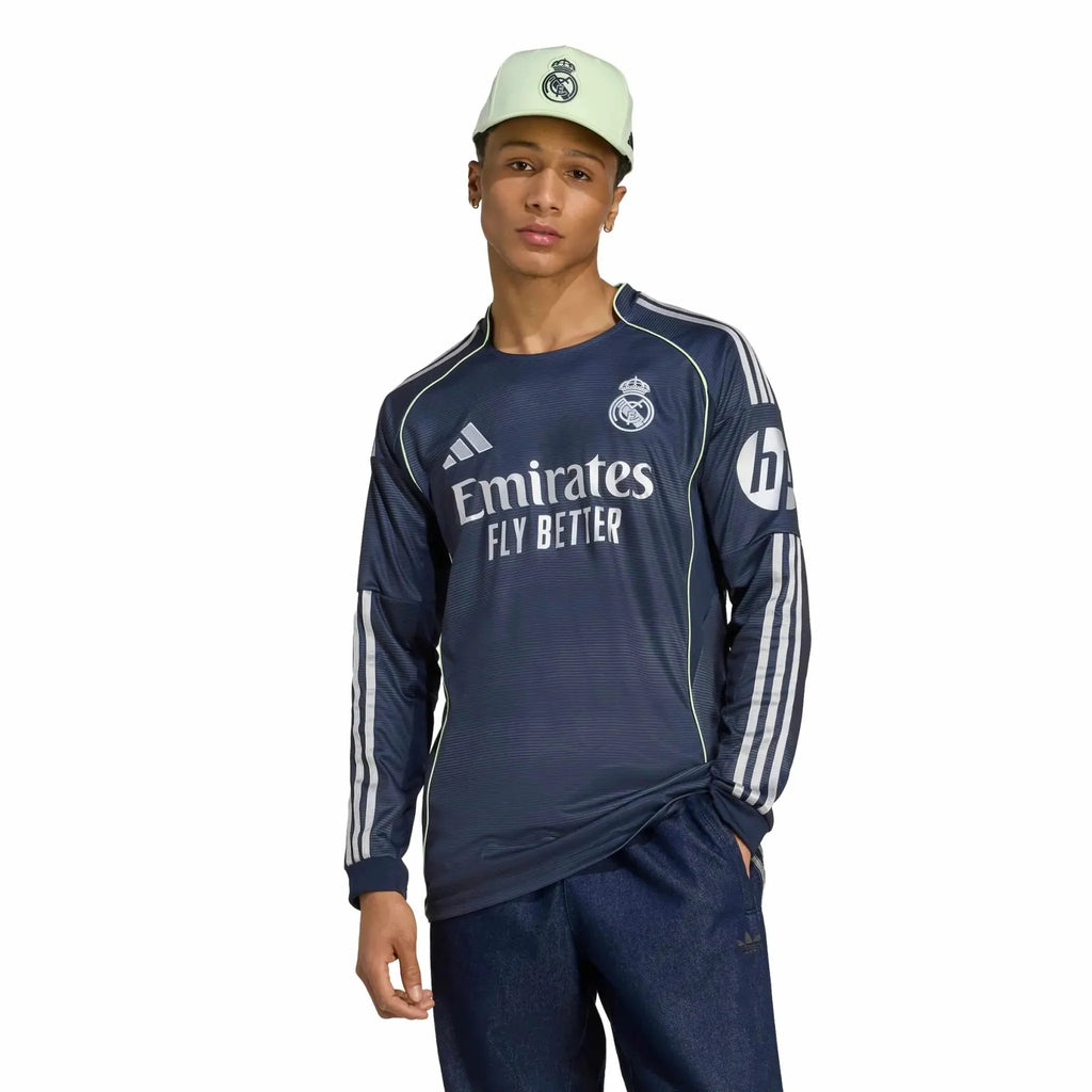 2025-26 Real Madrid Men's Stadium Away Long-Sleeve Soccer Jersey