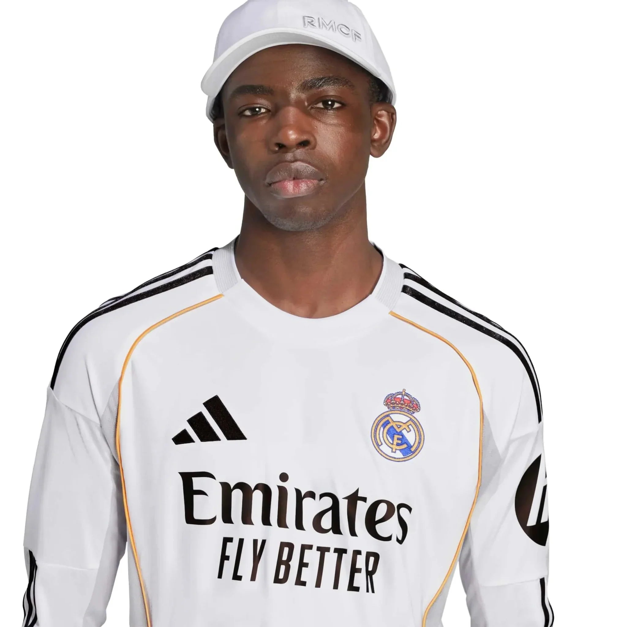 2025-26 Real Madrid Men's Stadium Home Long-Sleeve Soccer Jersey