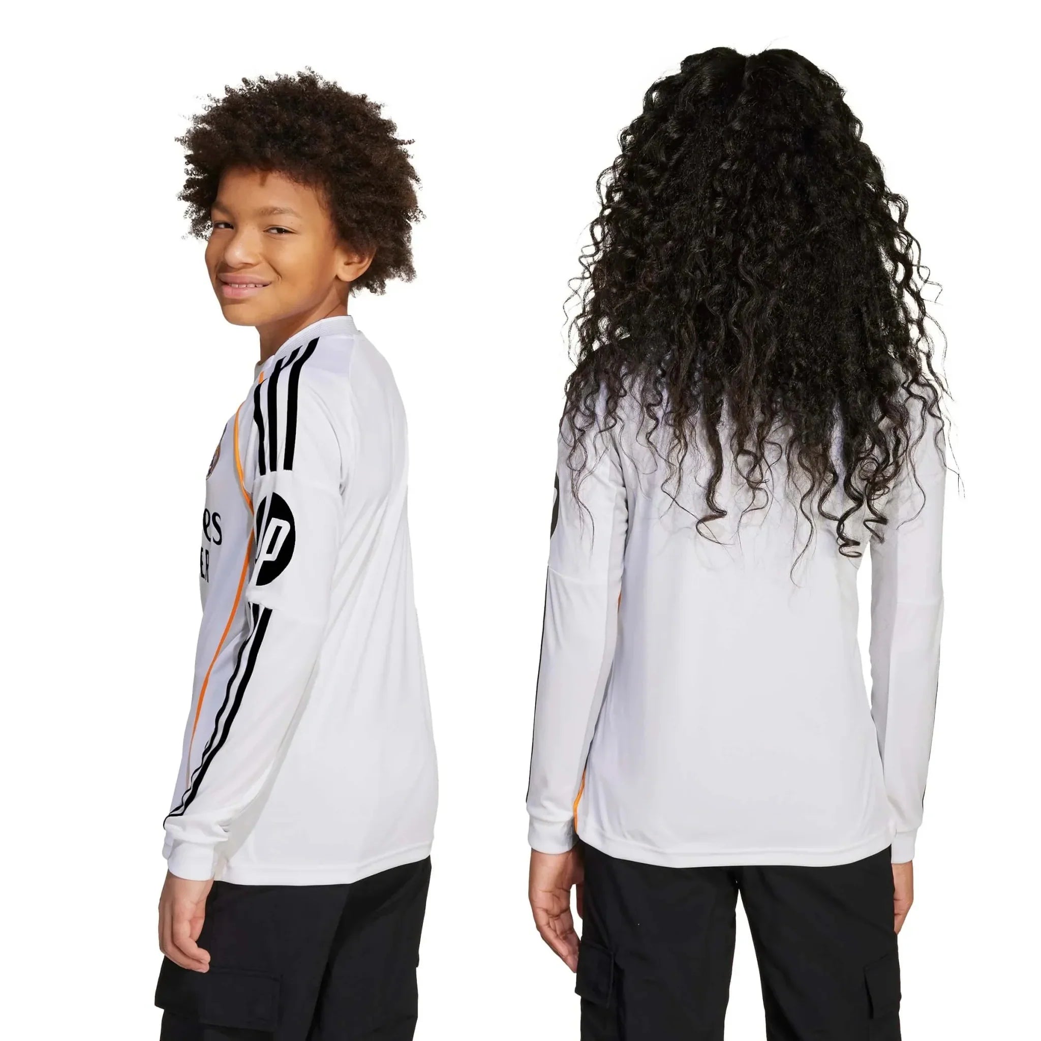 2025-26 Real Madrid Youth Stadium Home Long-Sleeve Soccer Jersey