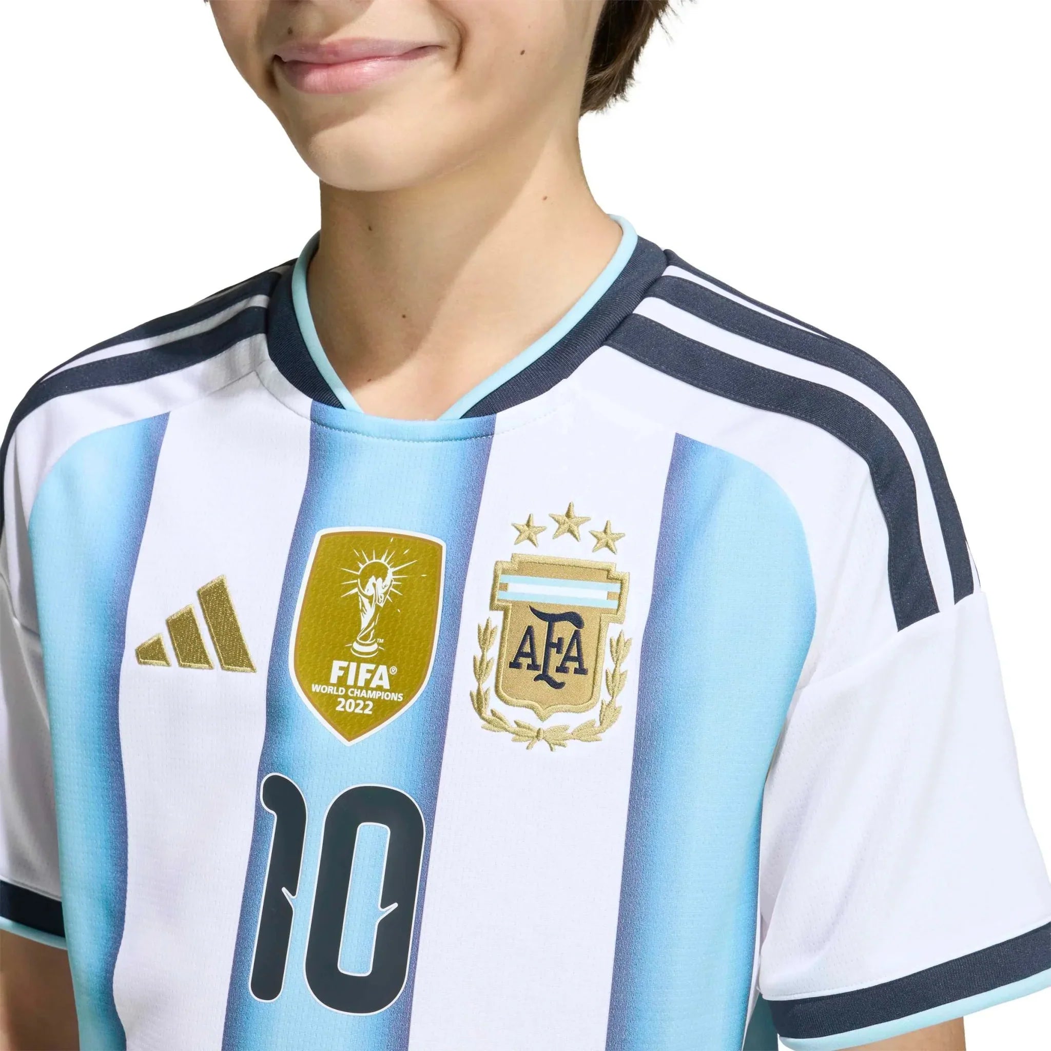 Maillot de football domicile adidas Argentine Stadium 2026 pour jeune Messi #10