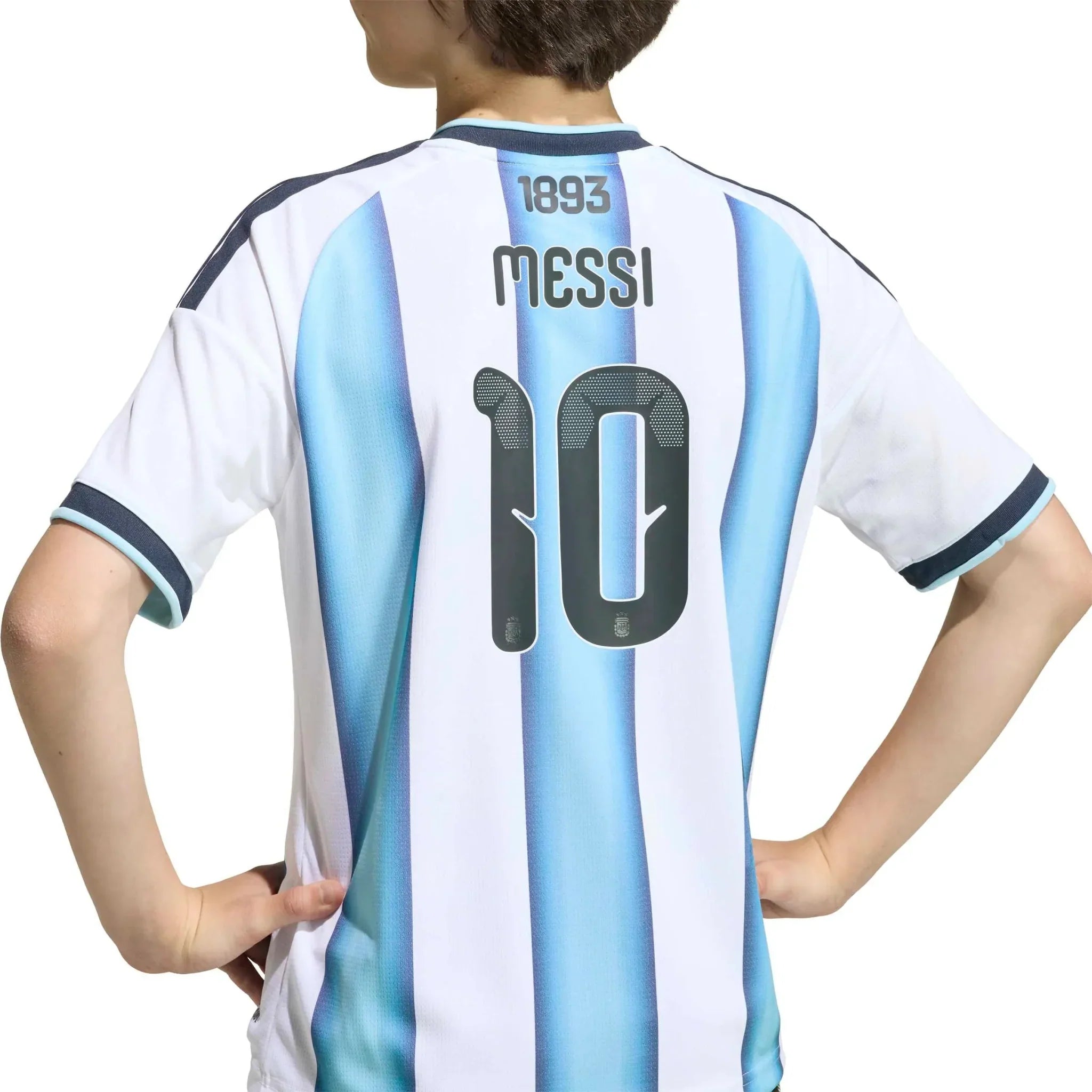 Maillot de football domicile adidas Argentine Stadium 2026 pour jeune Messi #10