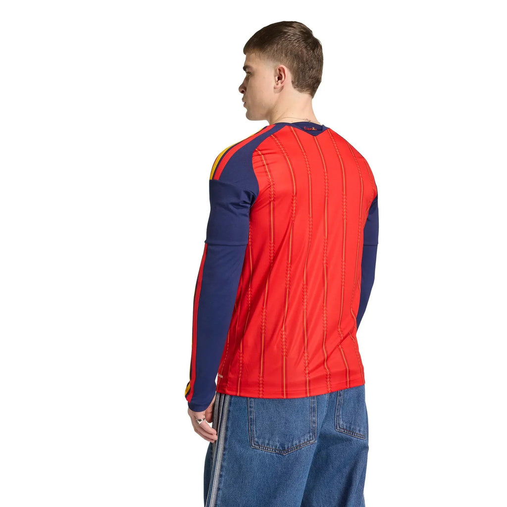 Spain 2026 Men's Stadium Home Long-Sleeve Soccer Jersey
