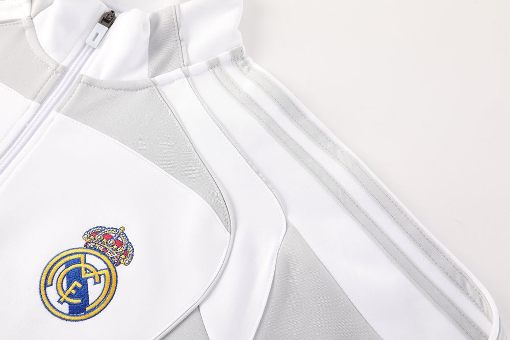 Real Madrid Pre Match White-Grey Jacket Suit