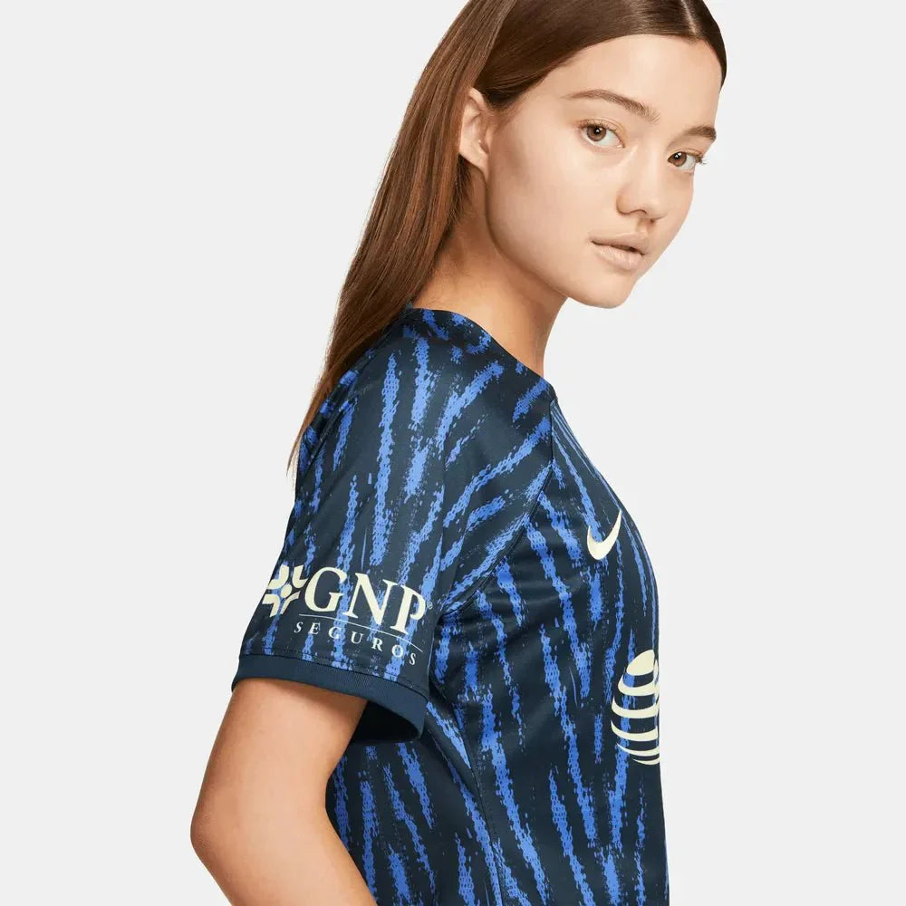 Club America 2022-23 Women's Away Jersey - Armory Navy-Lemon