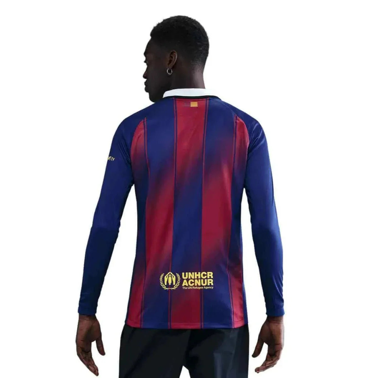 Barcelona 2025-26 Men's Stadium Home Long-Sleeve Soccer Jersey