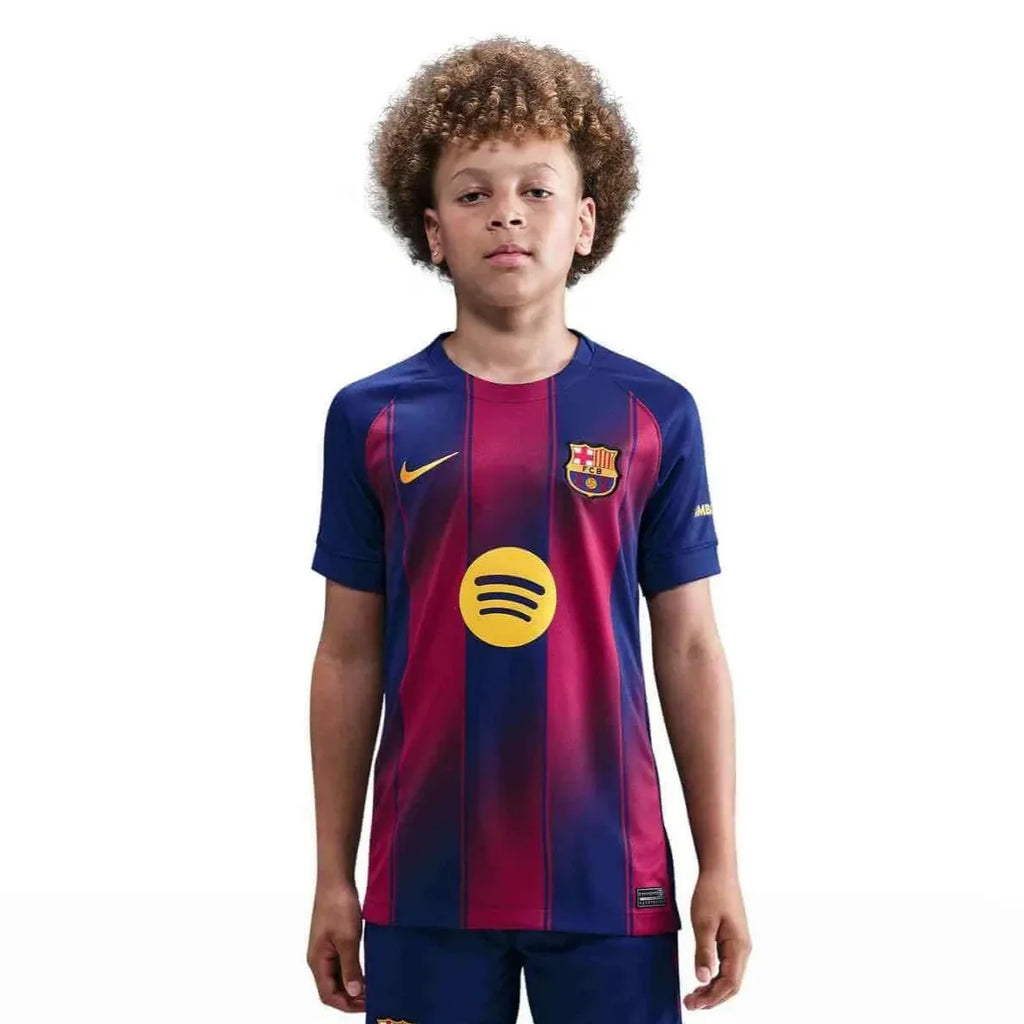 Barcelona 2025-26 Youth Stadium Home Soccer Jersey