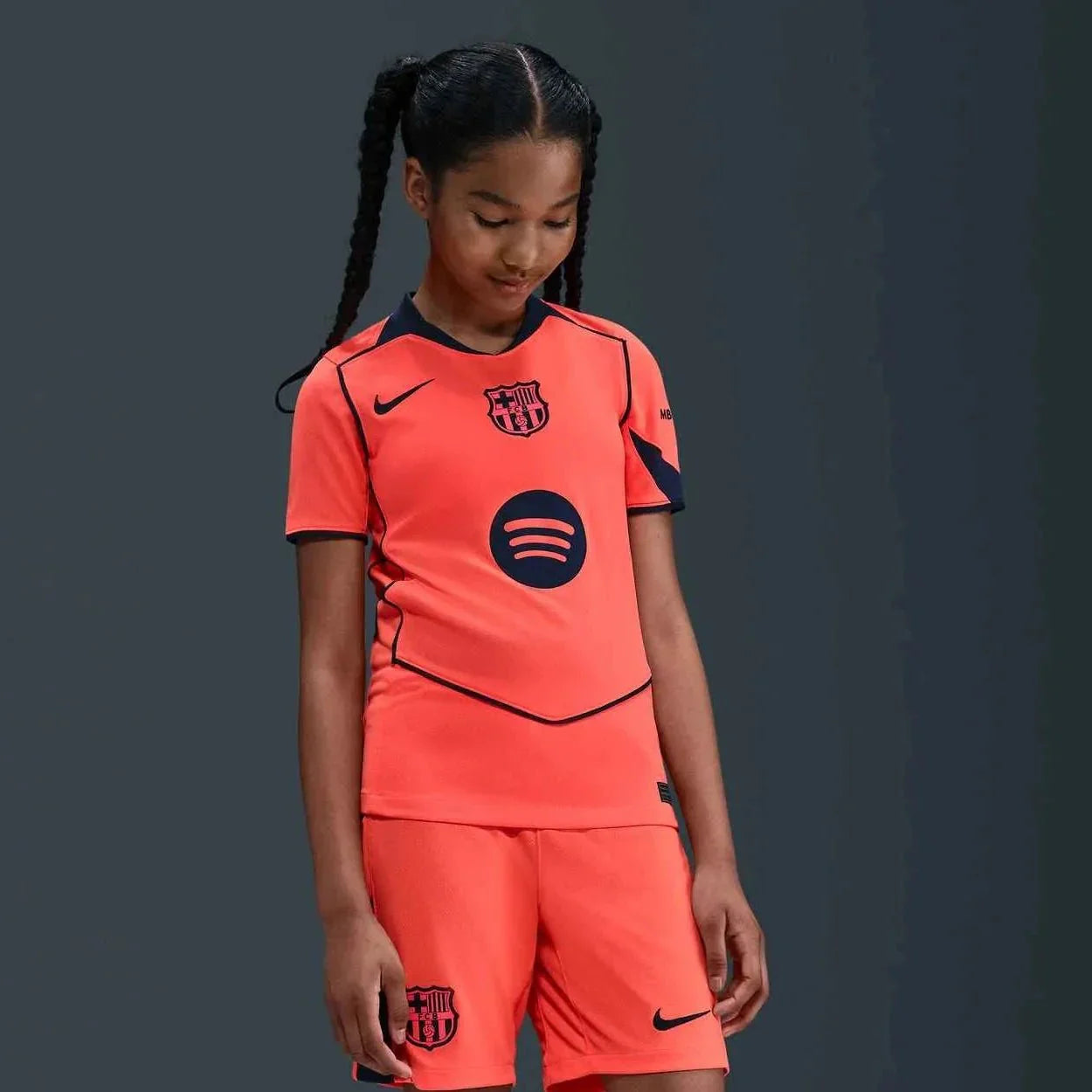Barcelona 2025-26 Youth Stadium Third Soccer Jersey