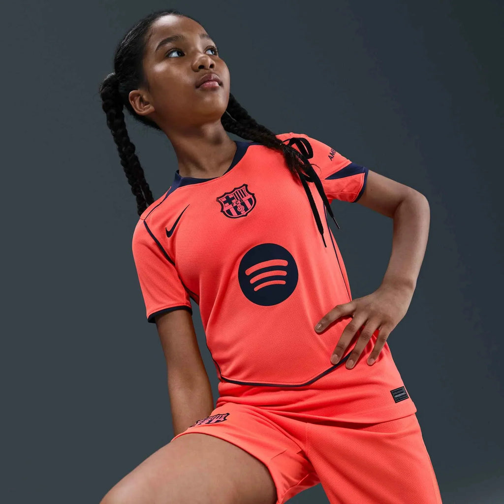 Barcelona 2025-26 Youth Stadium Third Soccer Jersey