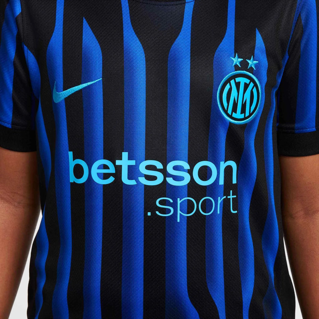 Inter Milan 2025-26 Youth Stadium Home Soccer Jersey