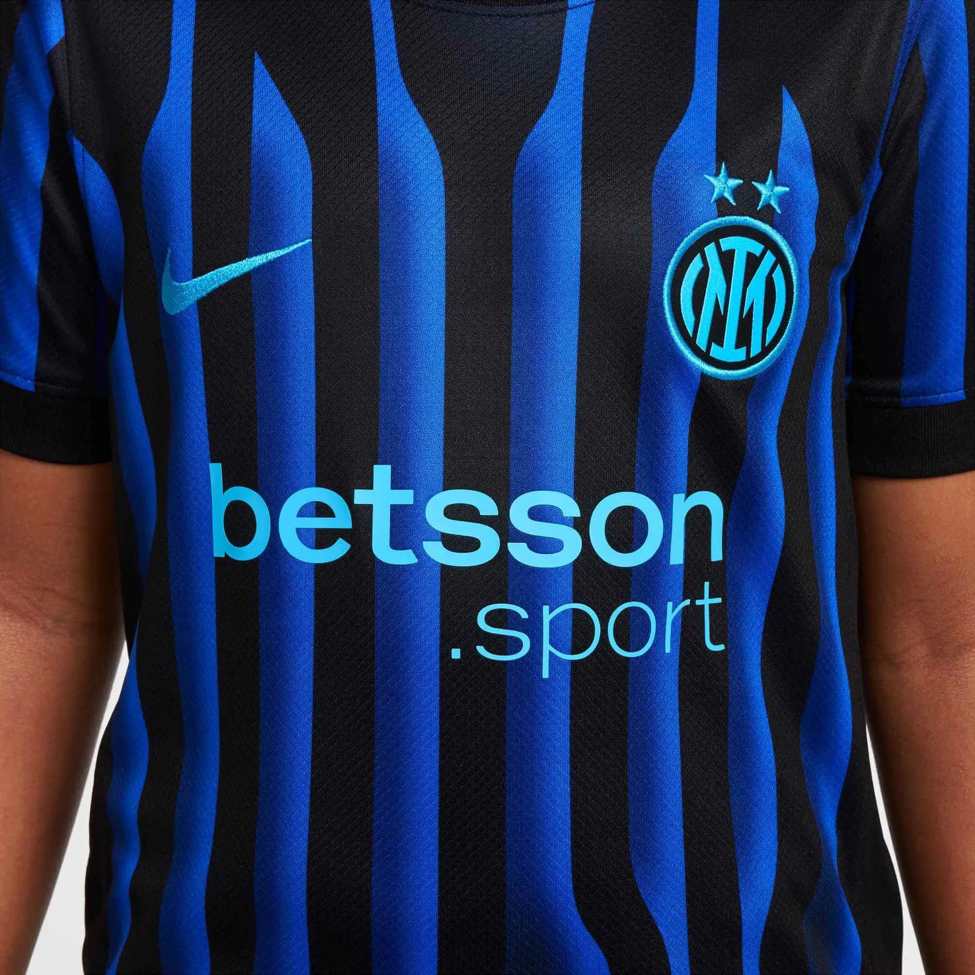 Inter Milan 2025-26 Youth Stadium Home Soccer Jersey
