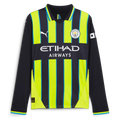 Manchester City 2024-25 Men's Long-Sleeve Stadium Away Jersey