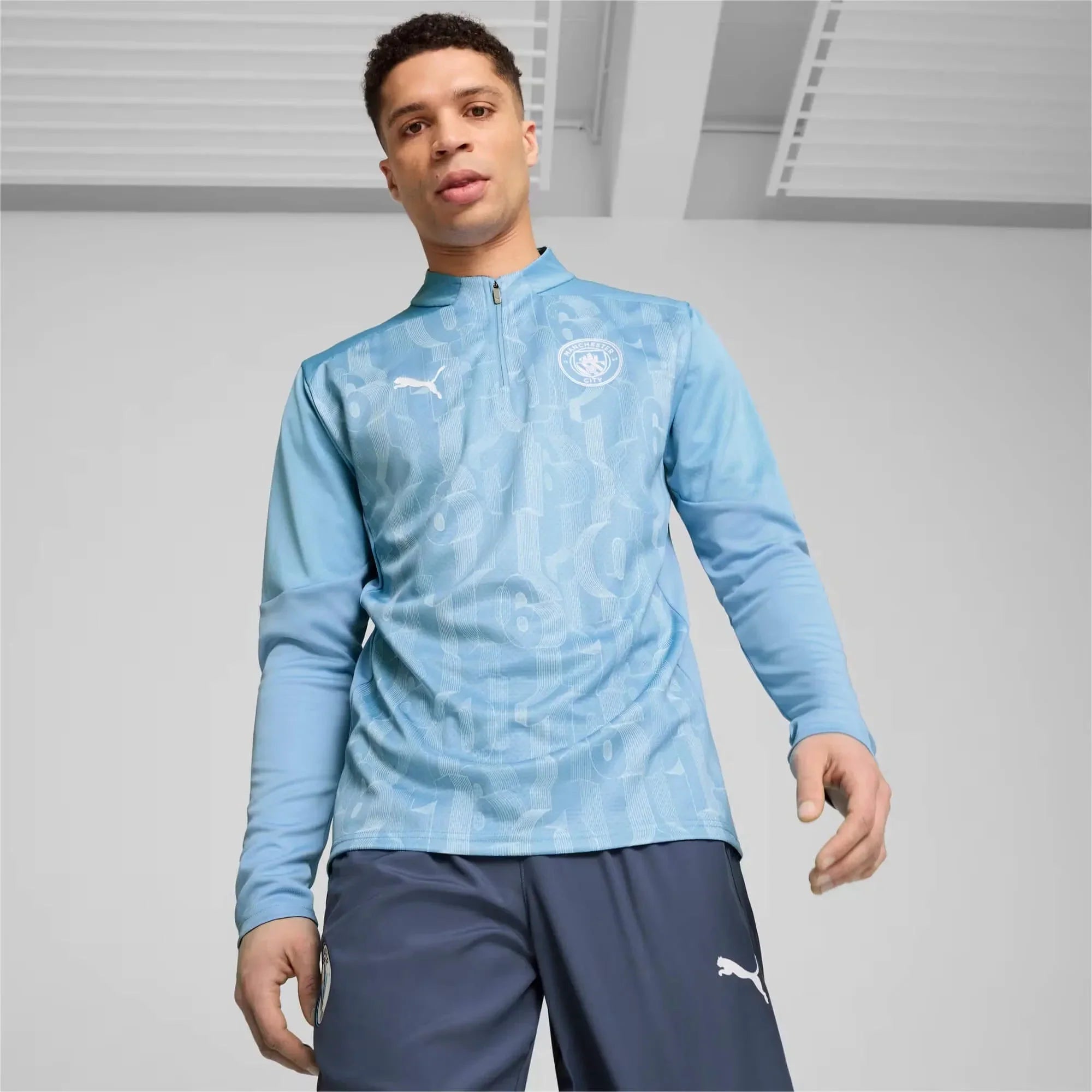 Manchester City 2024-25 Men's Pre-Match 1/4 Zip Top