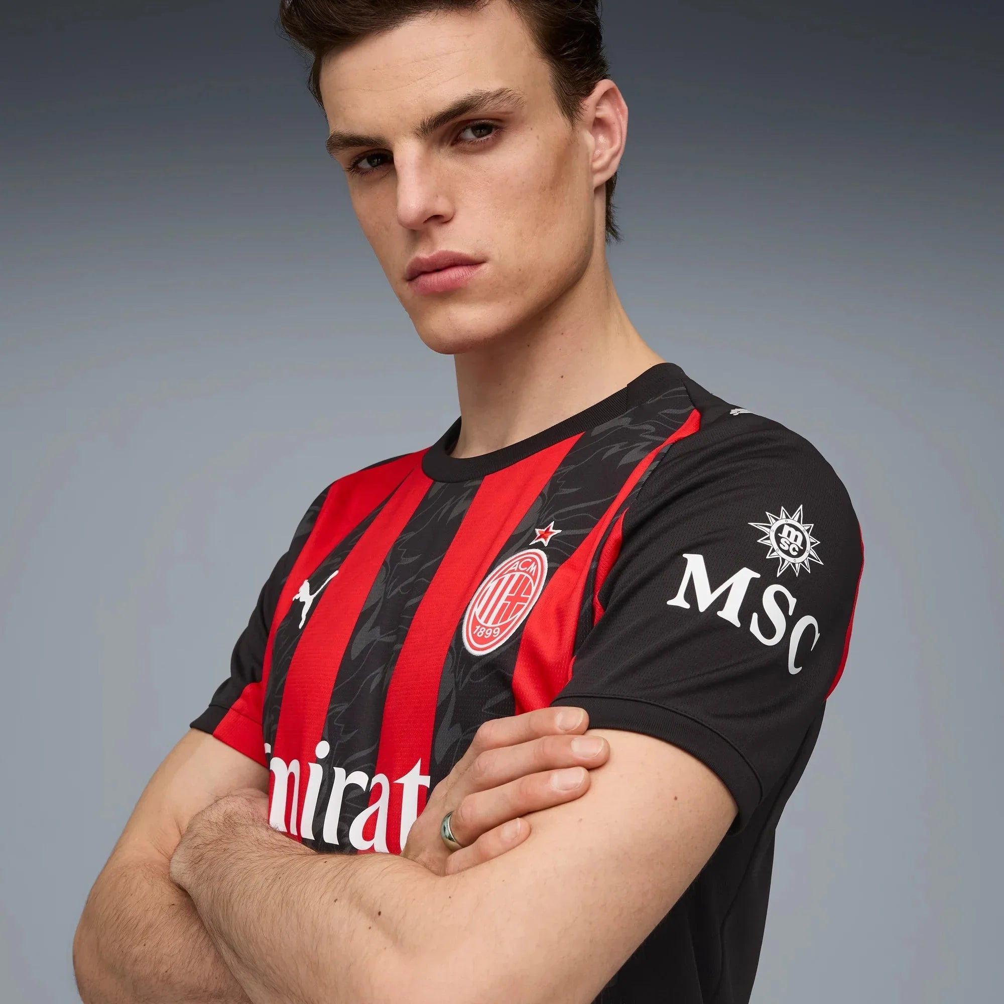 AC Milan 2025-26 Men's Stadium Home Soccer Jersey