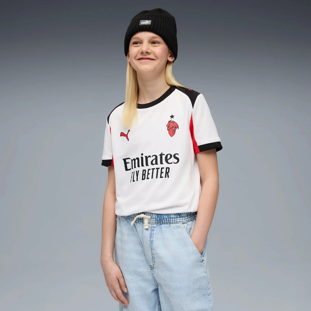 AC Milan 2025-26 Youth Stadium Away Soccer Jersey
