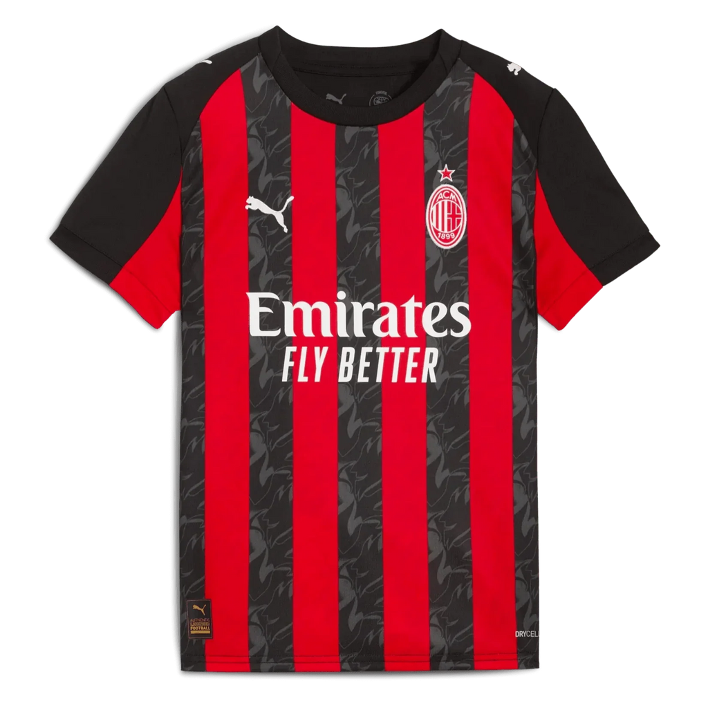 AC Milan 2025-26 Youth Stadium Home Soccer Jersey