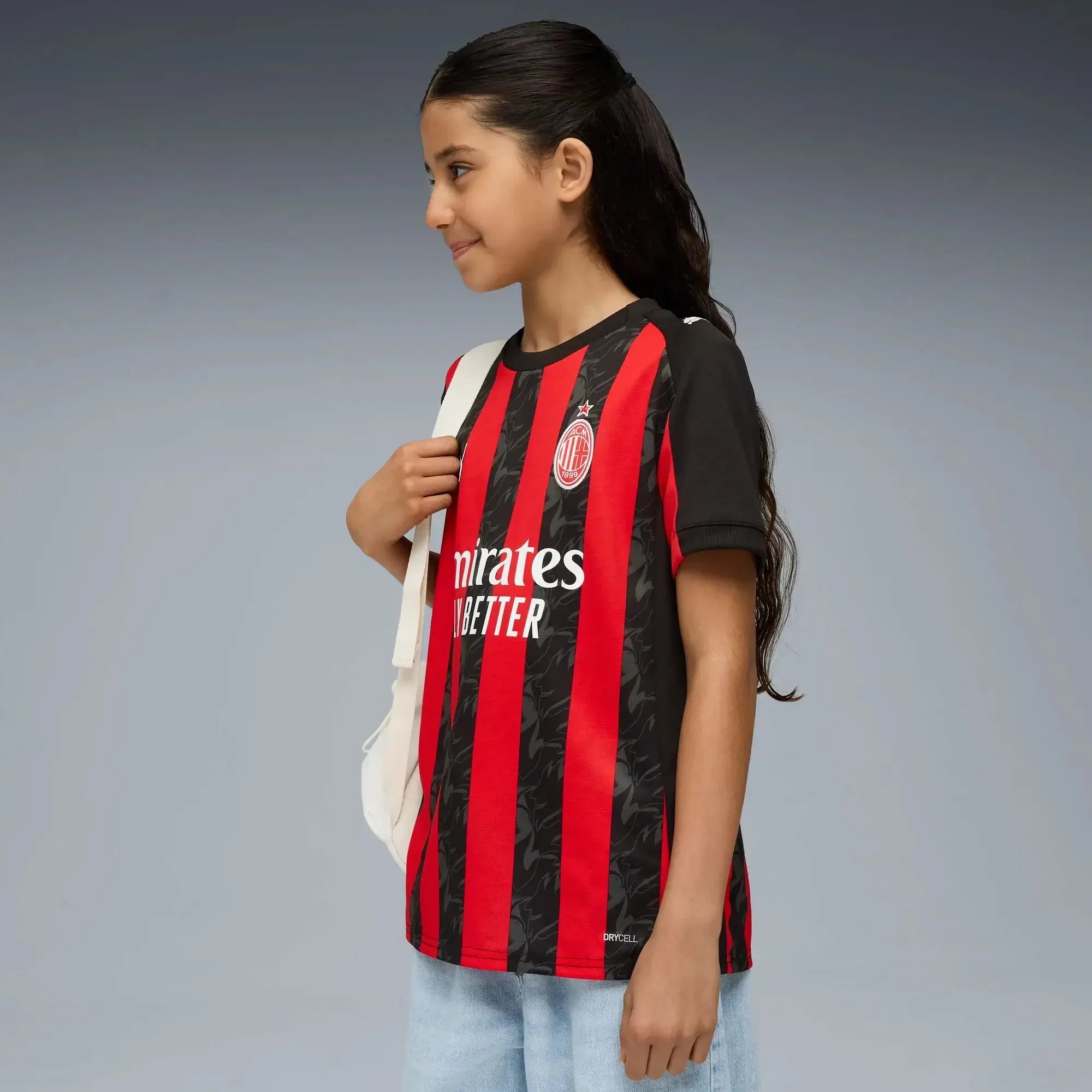 AC Milan 2025-26 Youth Stadium Home Soccer Jersey