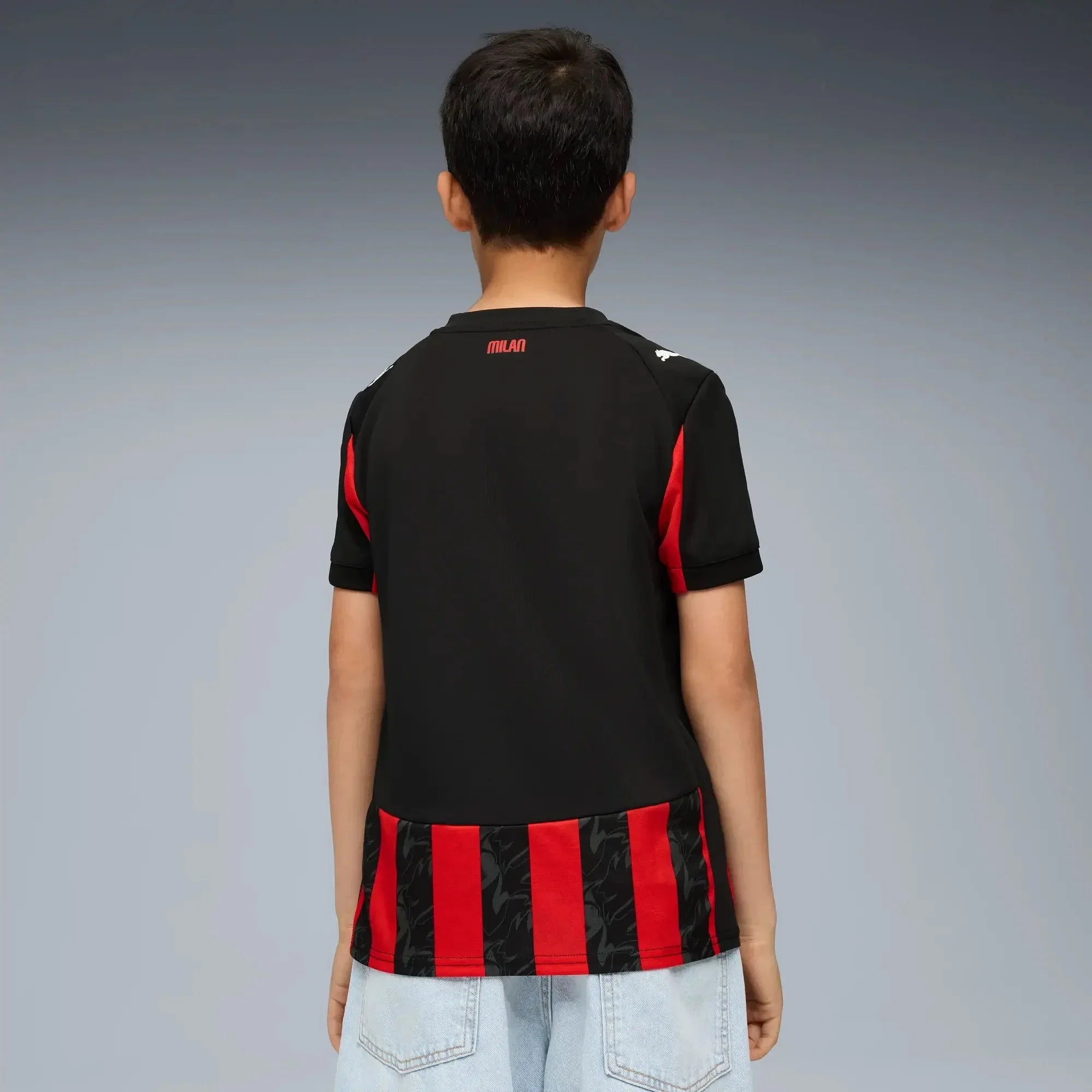 AC Milan 2025-26 Youth Stadium Home Soccer Jersey