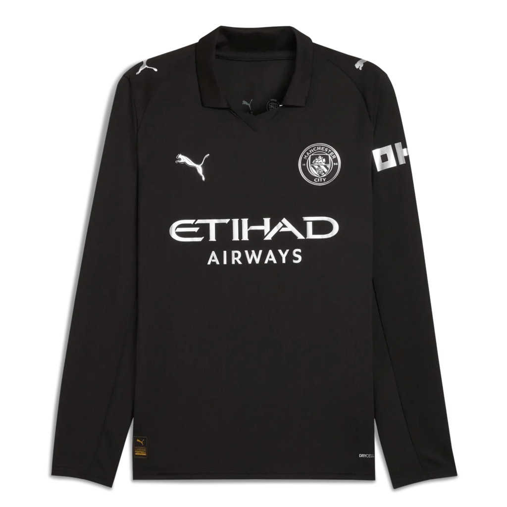 Manchester City 2025-26 Men's Stadium Away Long-Sleeve Soccer Jersey