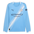 Manchester City 2025-26 Men's Stadium Home Long-Sleeve Soccer Jersey